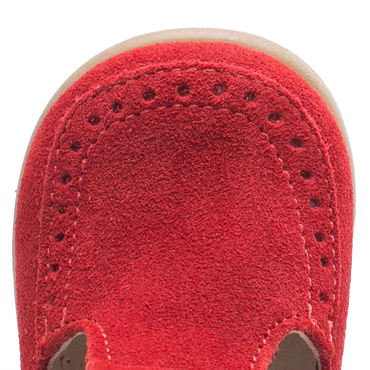 (1490B-1) Red Velour Half-Open Shoes