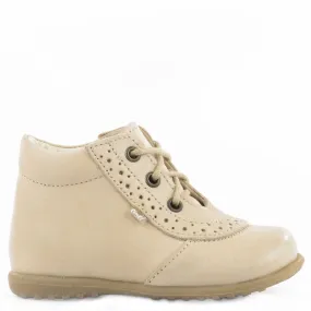 (716-8) Emel Lace Up First Shoes beige