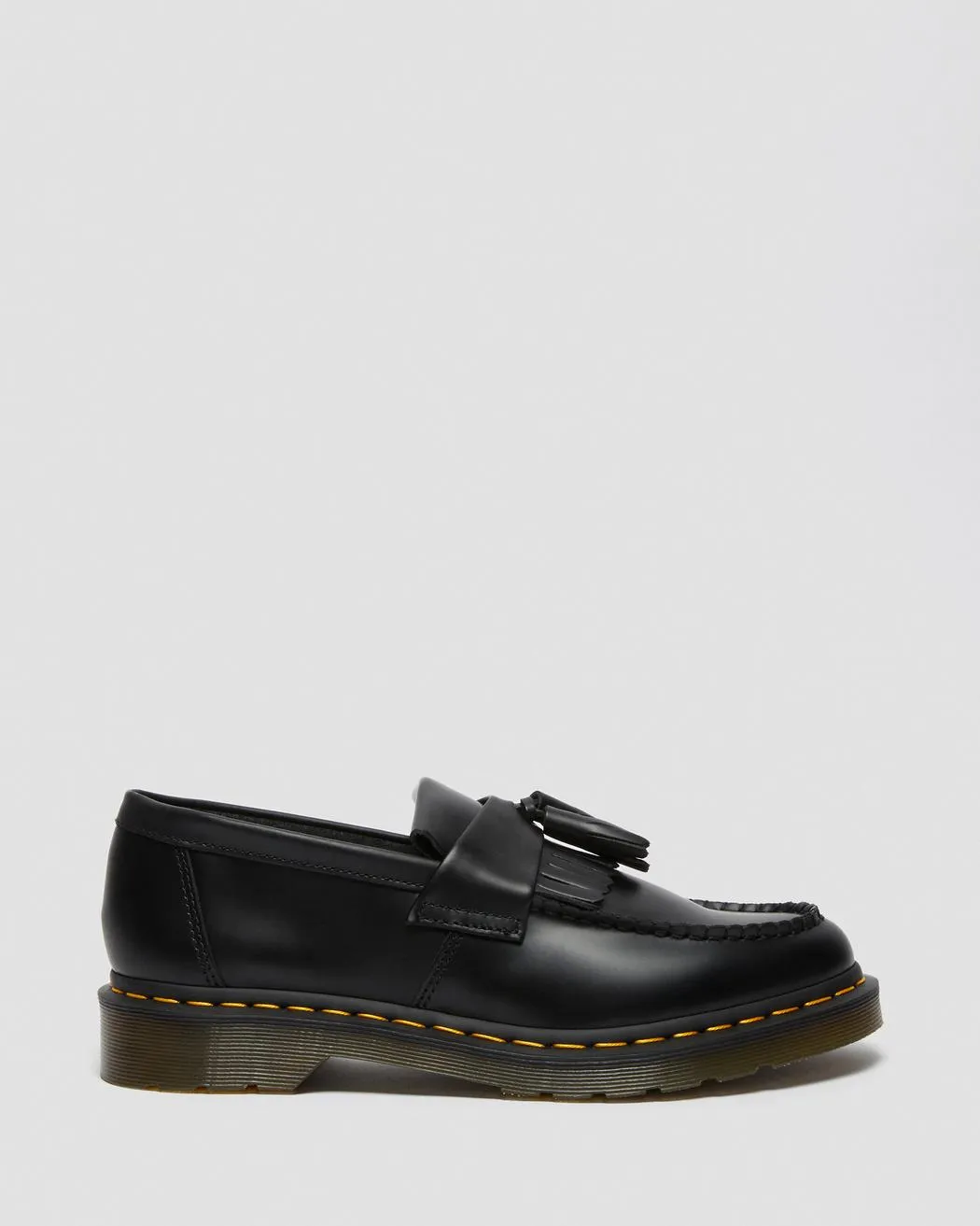 Adrian Yellow Stitch Black Loafers