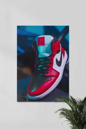 Air Jordan 1 Mid Chicago | RETRO #05 | NIKE | Shoe Poster