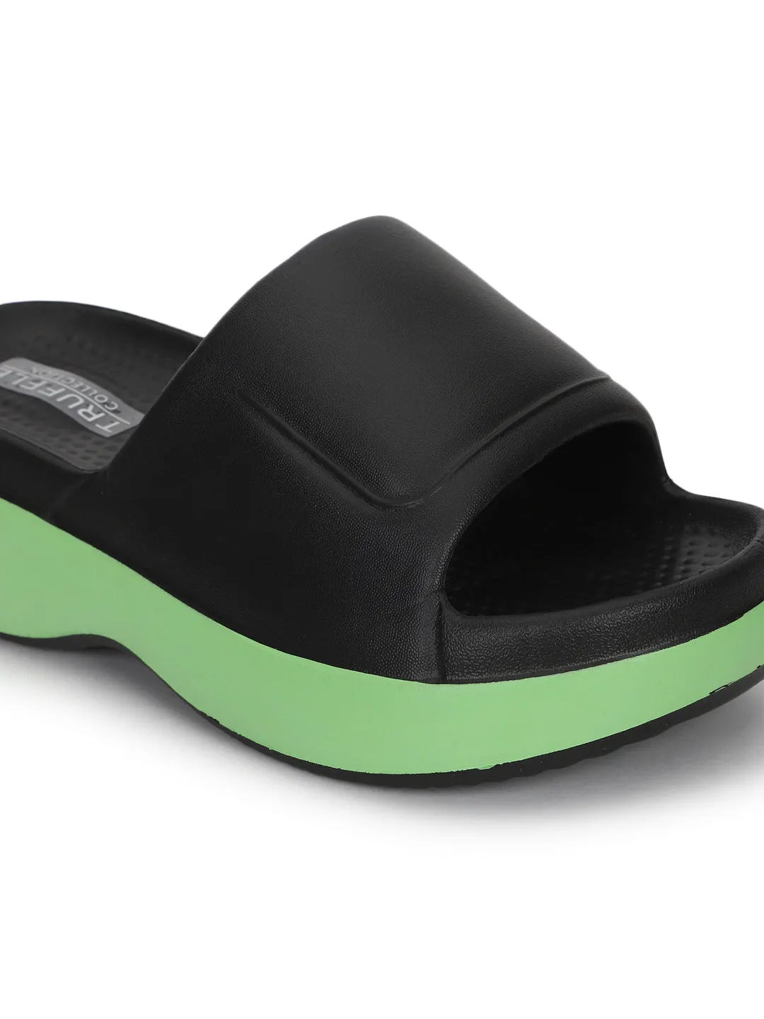 Black Green PU Slip-On Flats (TC-RS3690-BLKGRN)