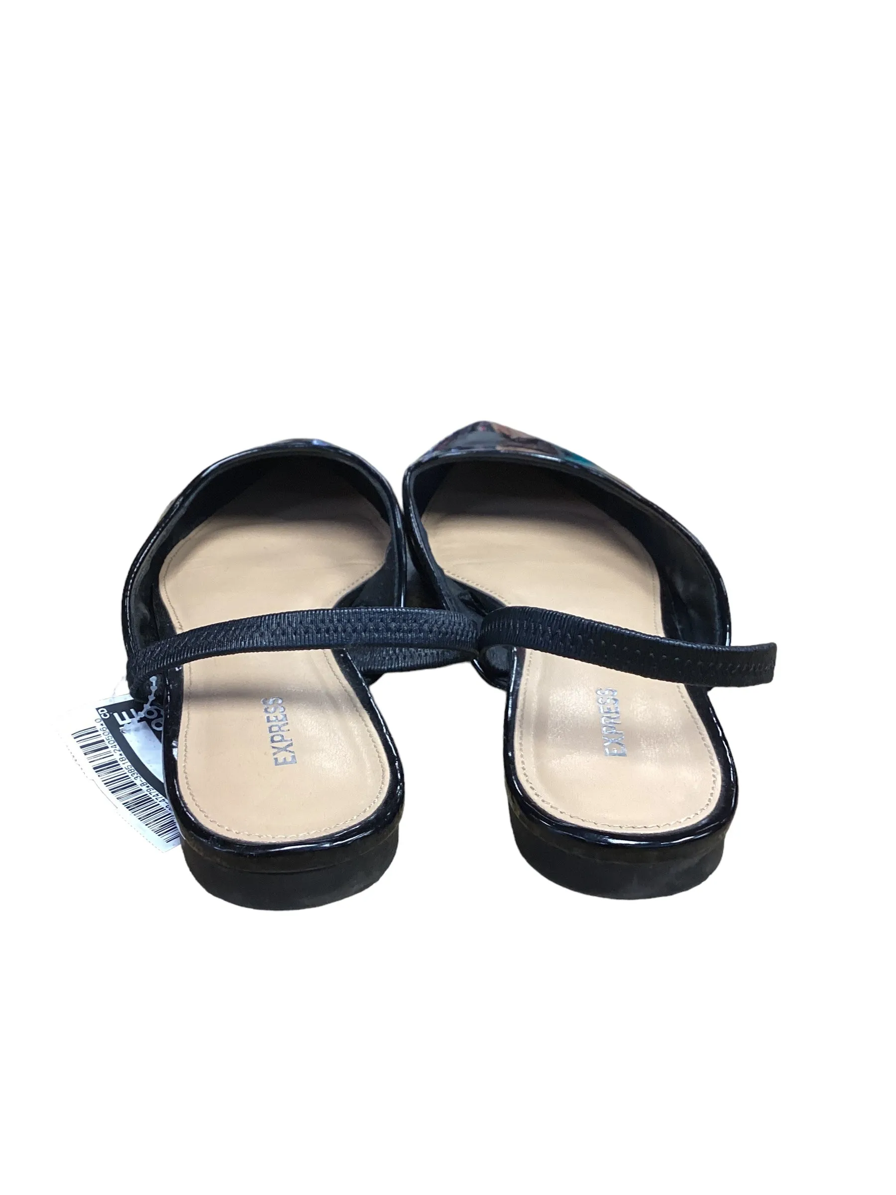 Black Shoes Flats Express, Size 8