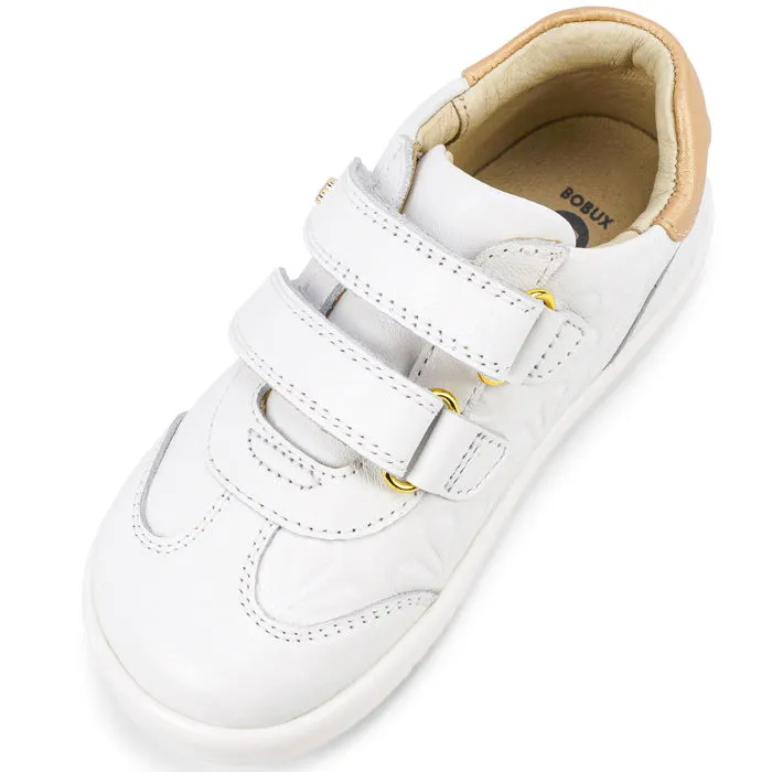 Bobux Kids IWalk IW Sprite Embossed Sneaker White Gold