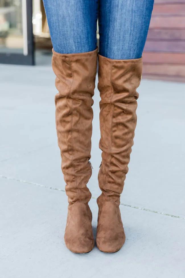 Clara Over The Knee Brown Boots FINAL SALE