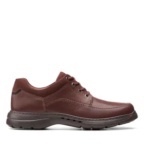 Clarks Un Brawley Lace Mahogany Leather - Wide Width