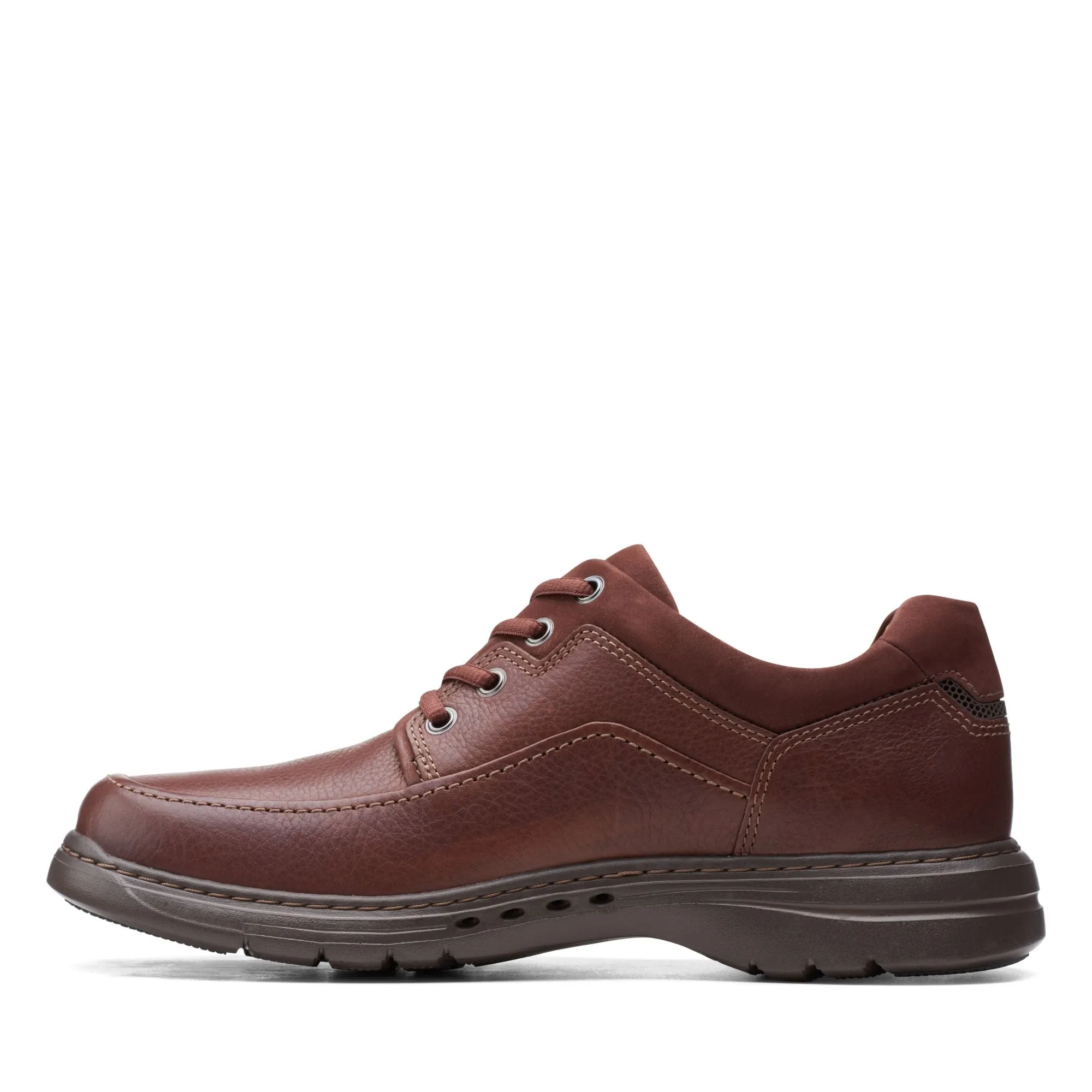 Clarks Un Brawley Lace Mahogany Leather - Wide Width