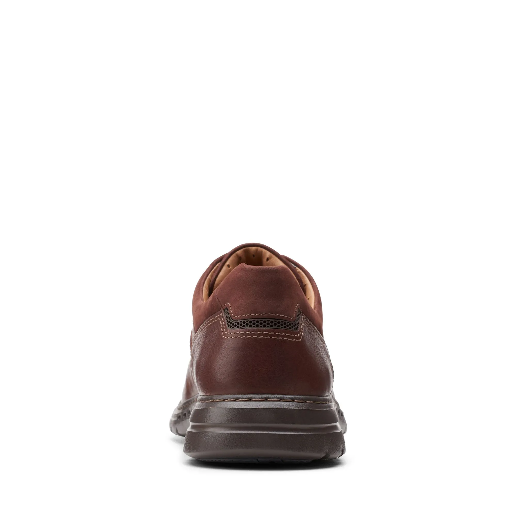 Clarks Un Brawley Lace Mahogany Leather - Wide Width