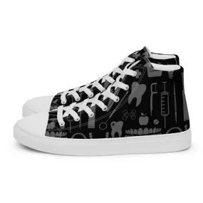 Dental Pattern Women’s high top canvas shoes