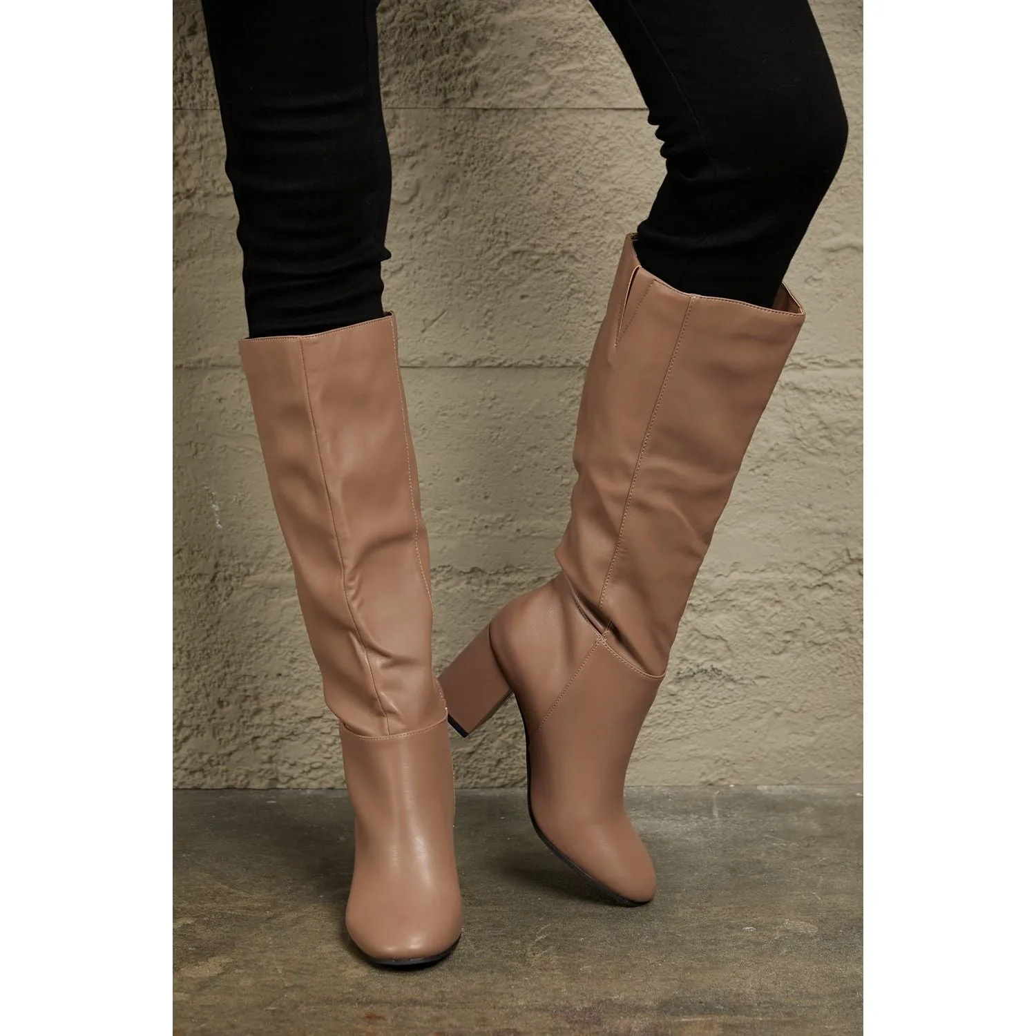 East Lion Corp Block Heel Knee High Boots