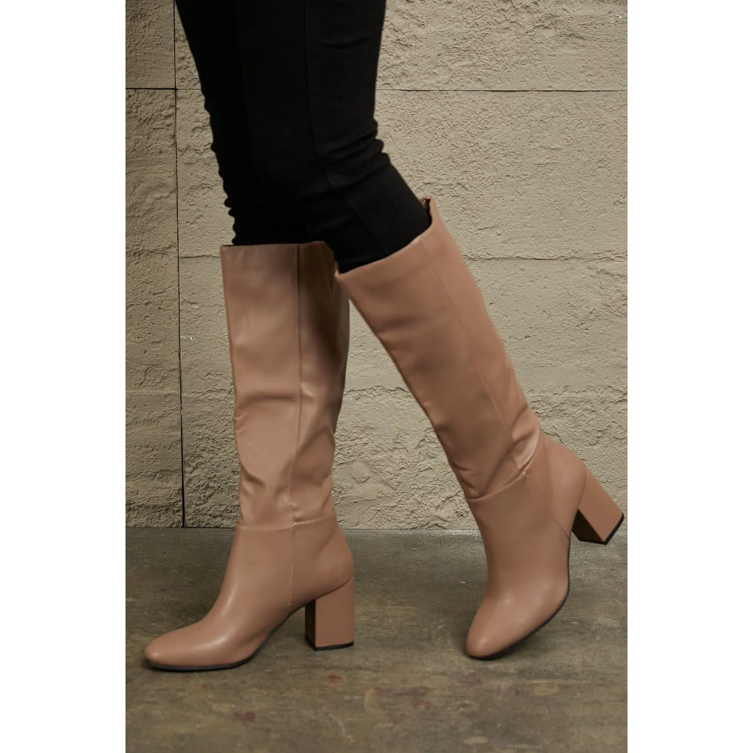 East Lion Corp Block Heel Knee High Boots