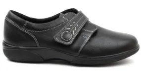 Easy B Healey Ladies Black Velcro EE Shoe