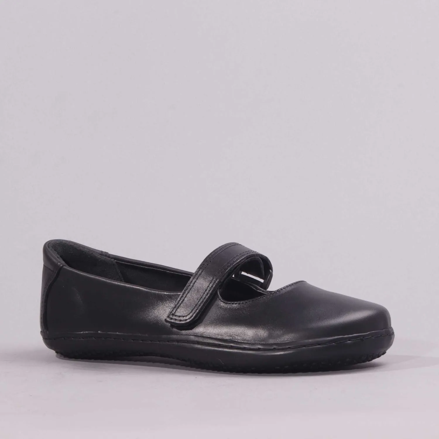 Girls Low-Bar School Shoe in Black Sizes 36-43 - 6612