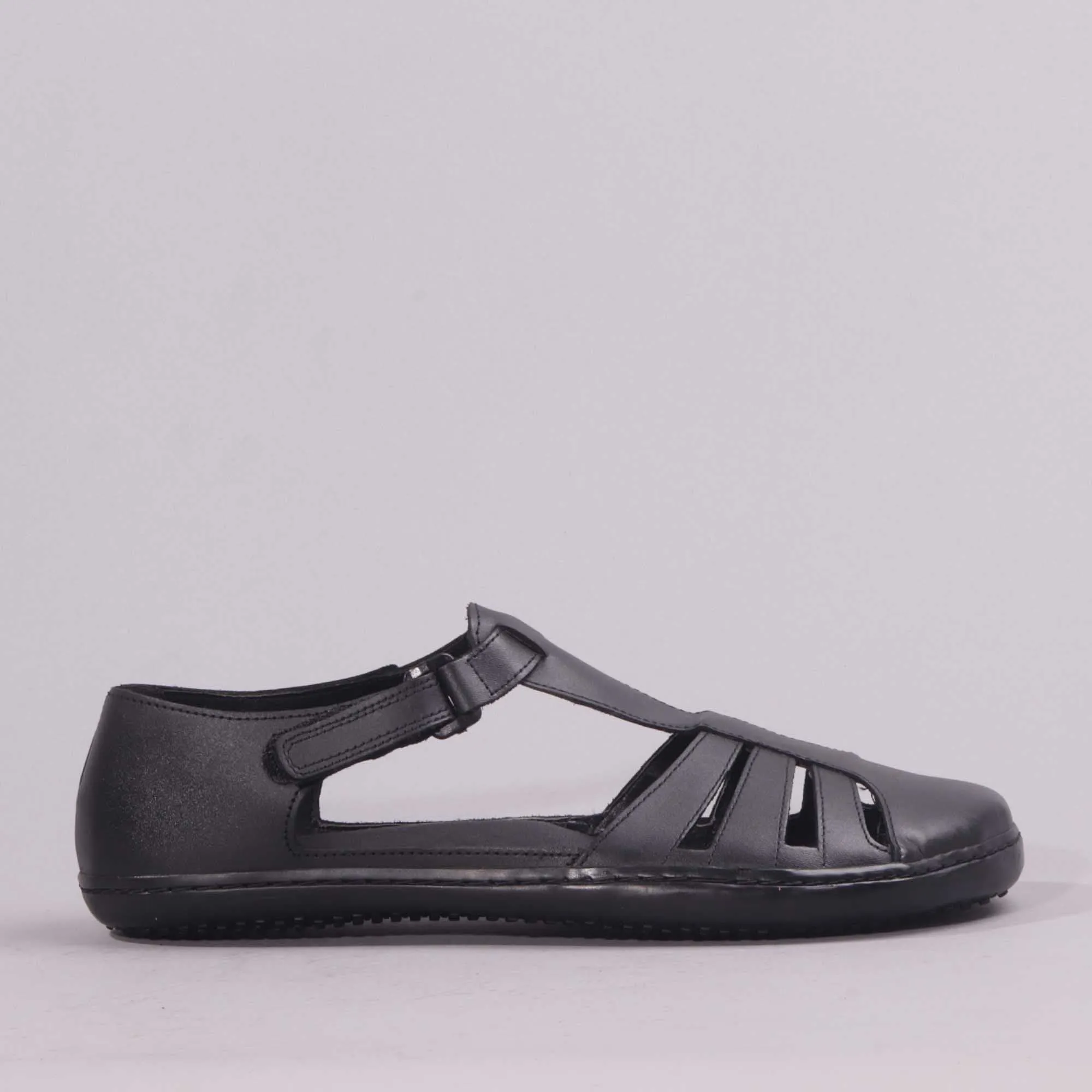 Girls School Sandal in Black Sizes 36 - 43 - 7811