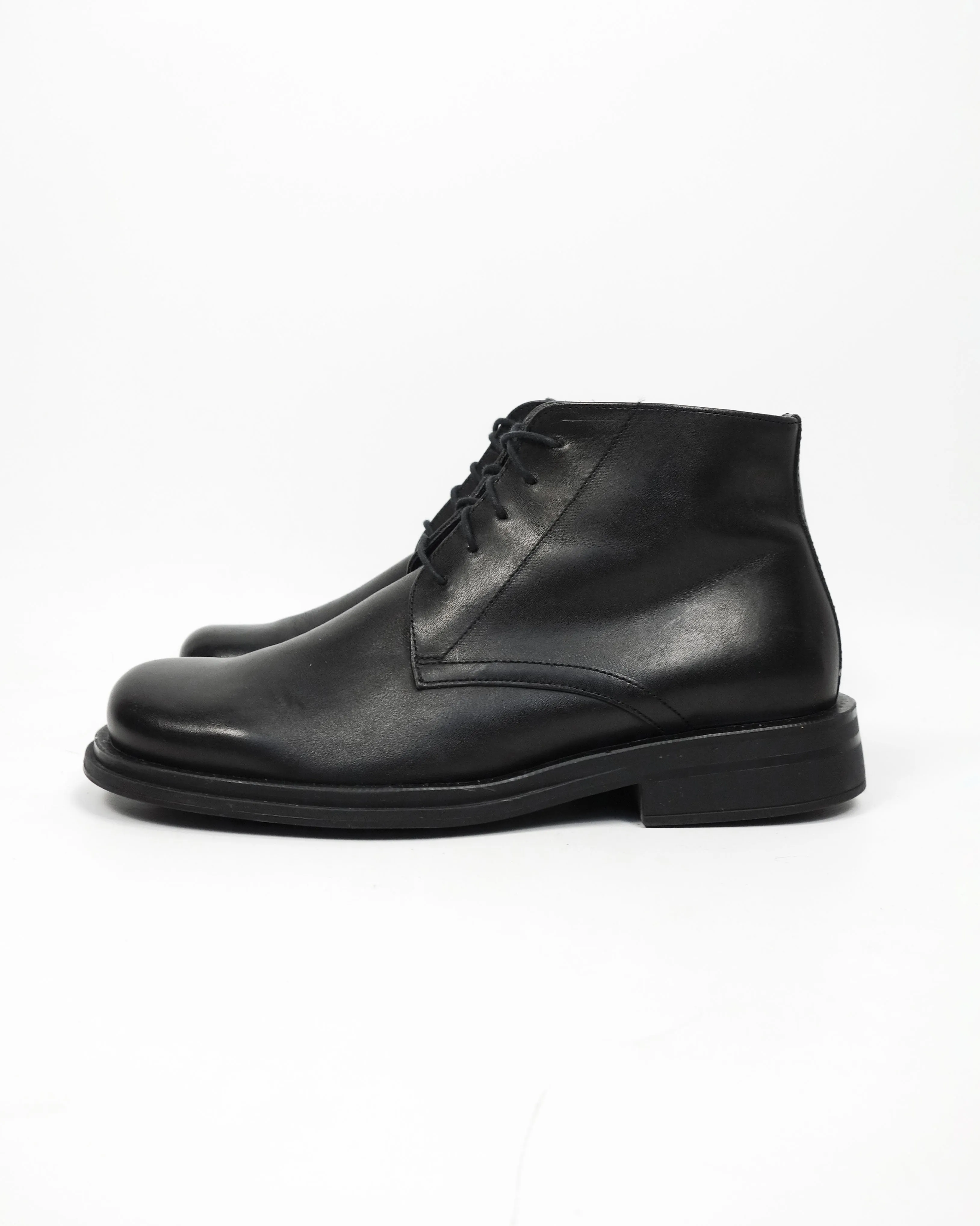 Kenzo Homme "Sky Walk" Black Leather Shoes 1990's