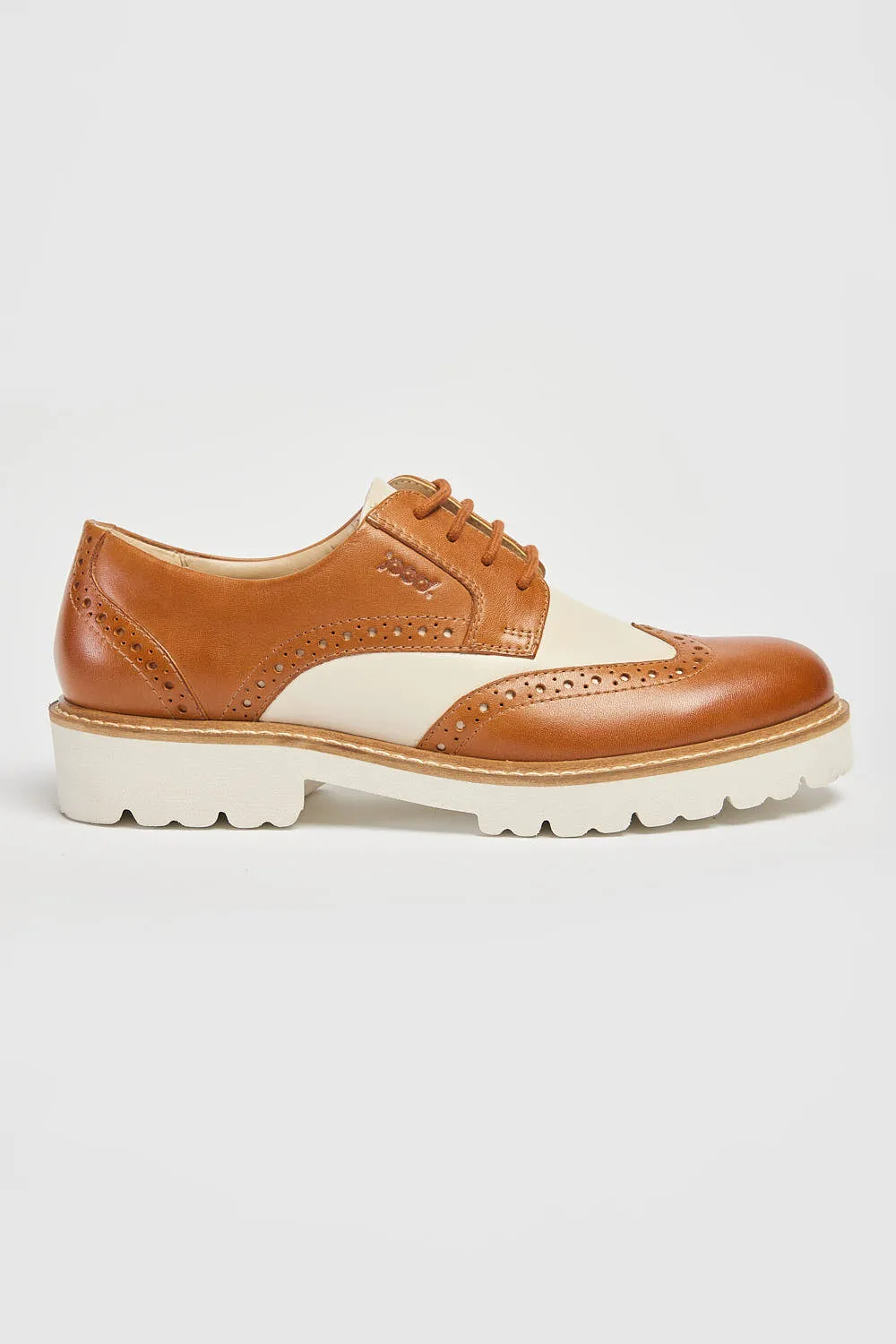 Ladies Lace Up Brogues Pod Leather Ladies Shoes Tan Kortney sale