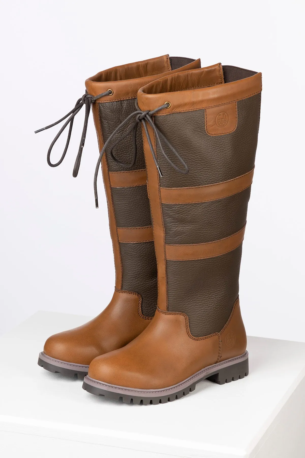 Ladies Wide Fit Tall Leather Boots - Tullymore