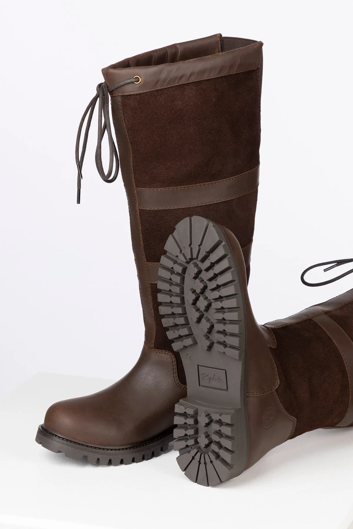 Ladies Wide Fit Tall Leather Boots - Tullymore