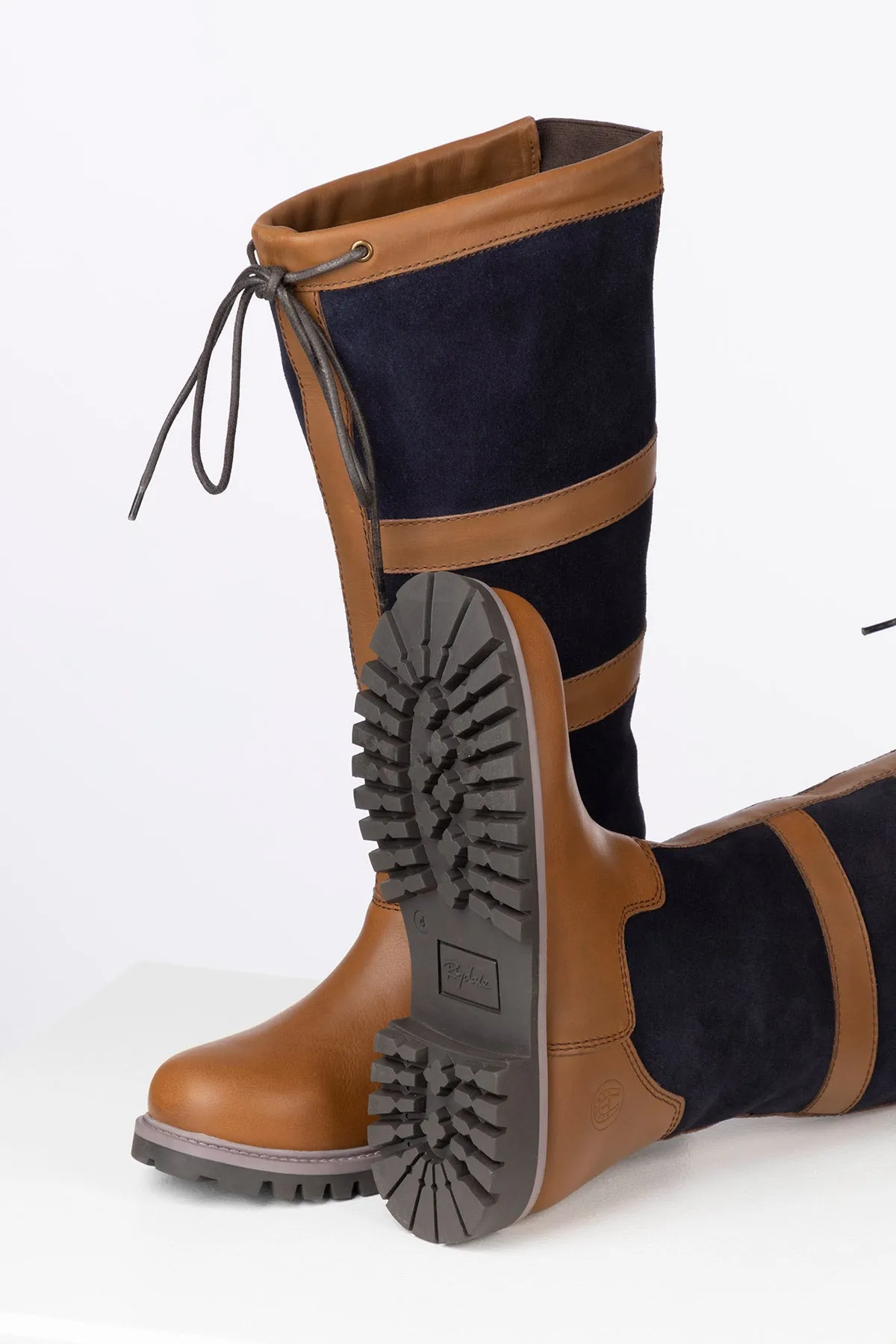 Ladies Wide Fit Tall Leather Boots - Tullymore