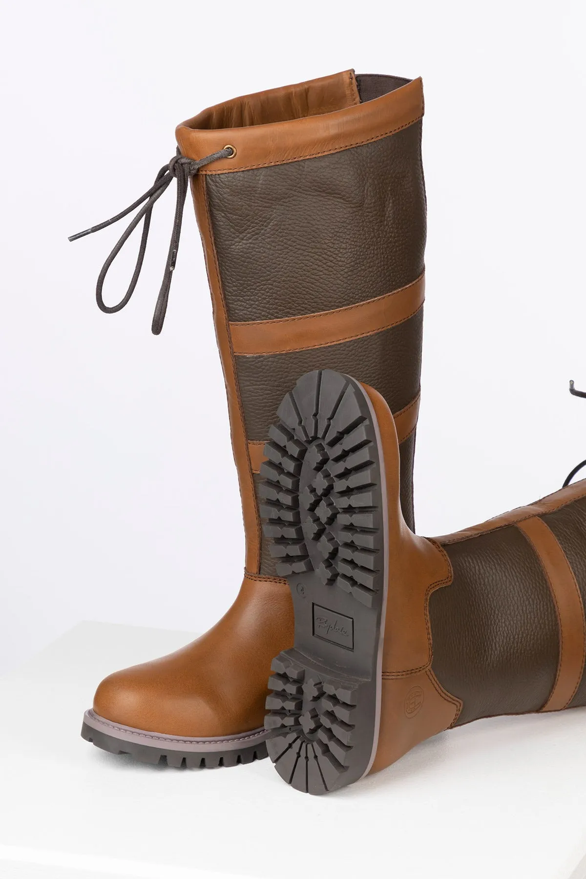 Ladies Wide Fit Tall Leather Boots - Tullymore