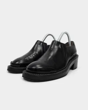 Marni Black Leather Loafer Shoes 2000's