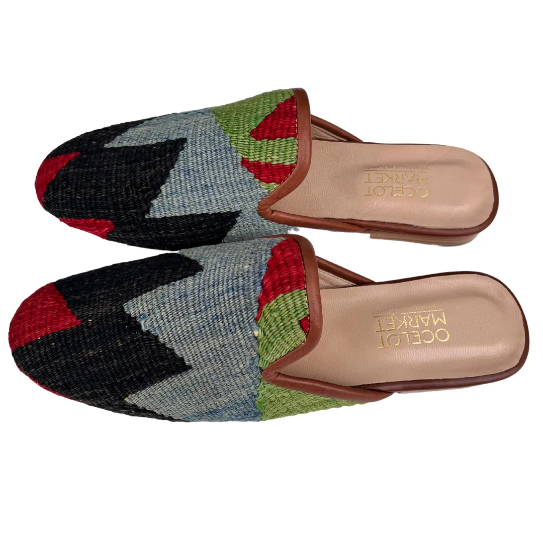 Men's Turkish Kilim Mule Muted Multicolor