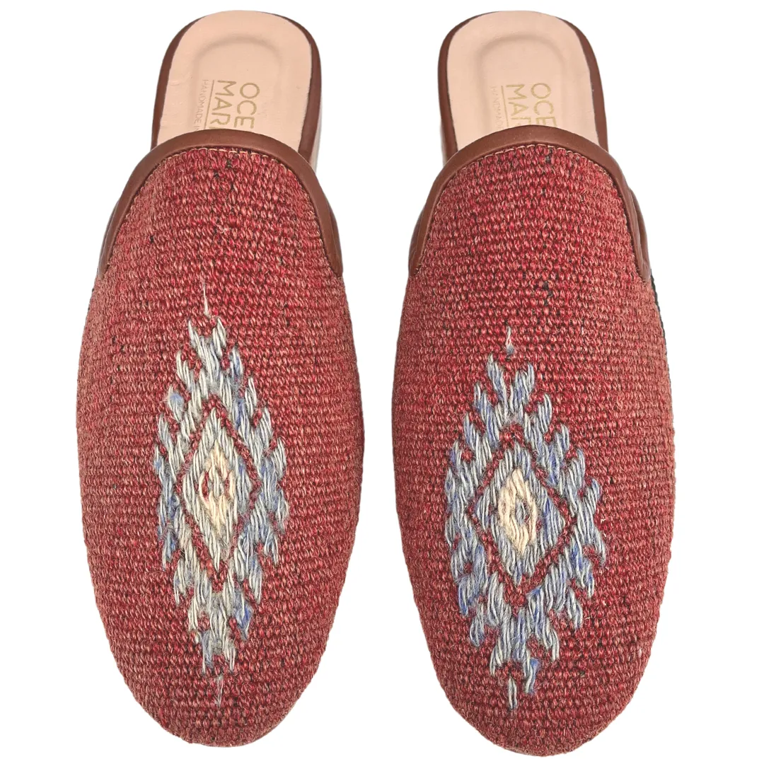 Men's Turkish Kilim Mule Red