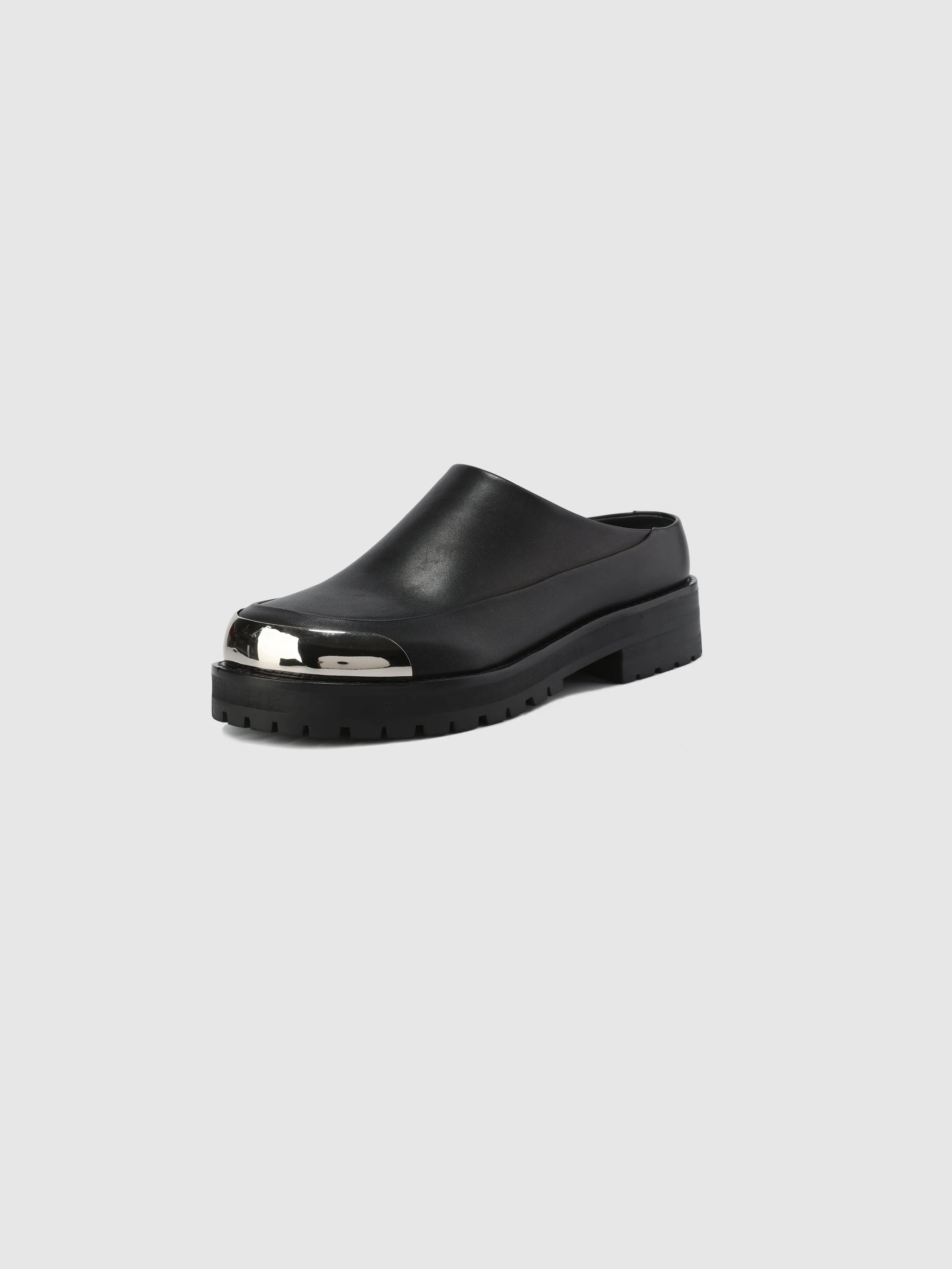 Metal Toecap Lug-Sole Mules