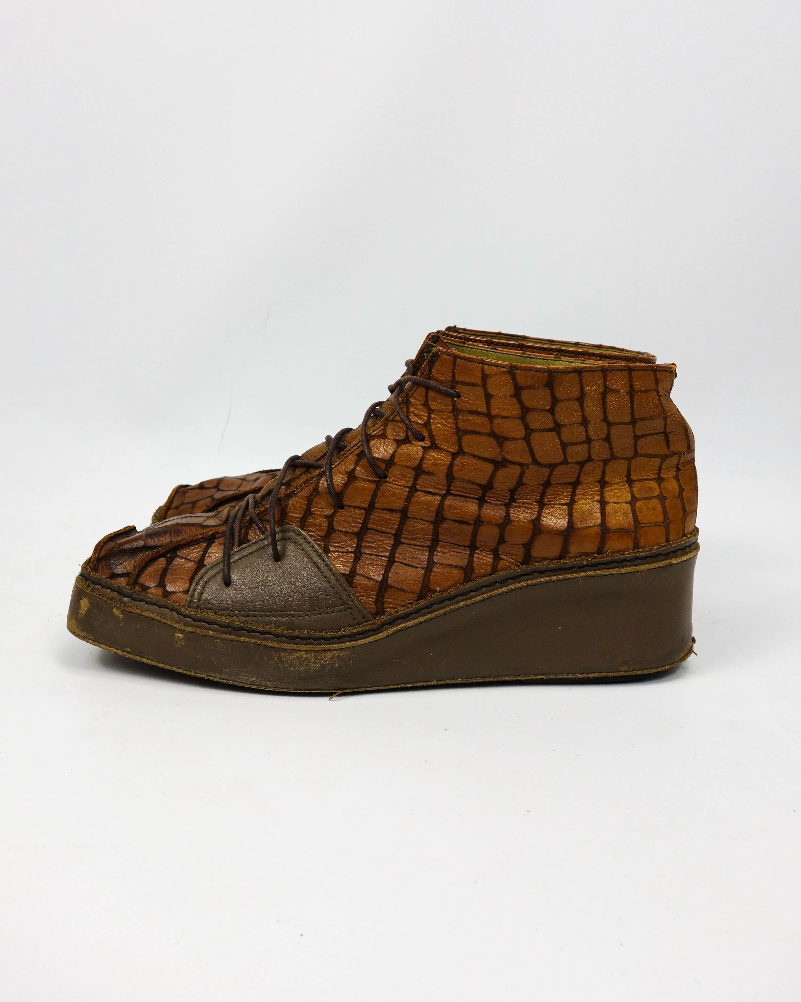 Mihara Yasuhiro Textured Leather Shoes 1990's