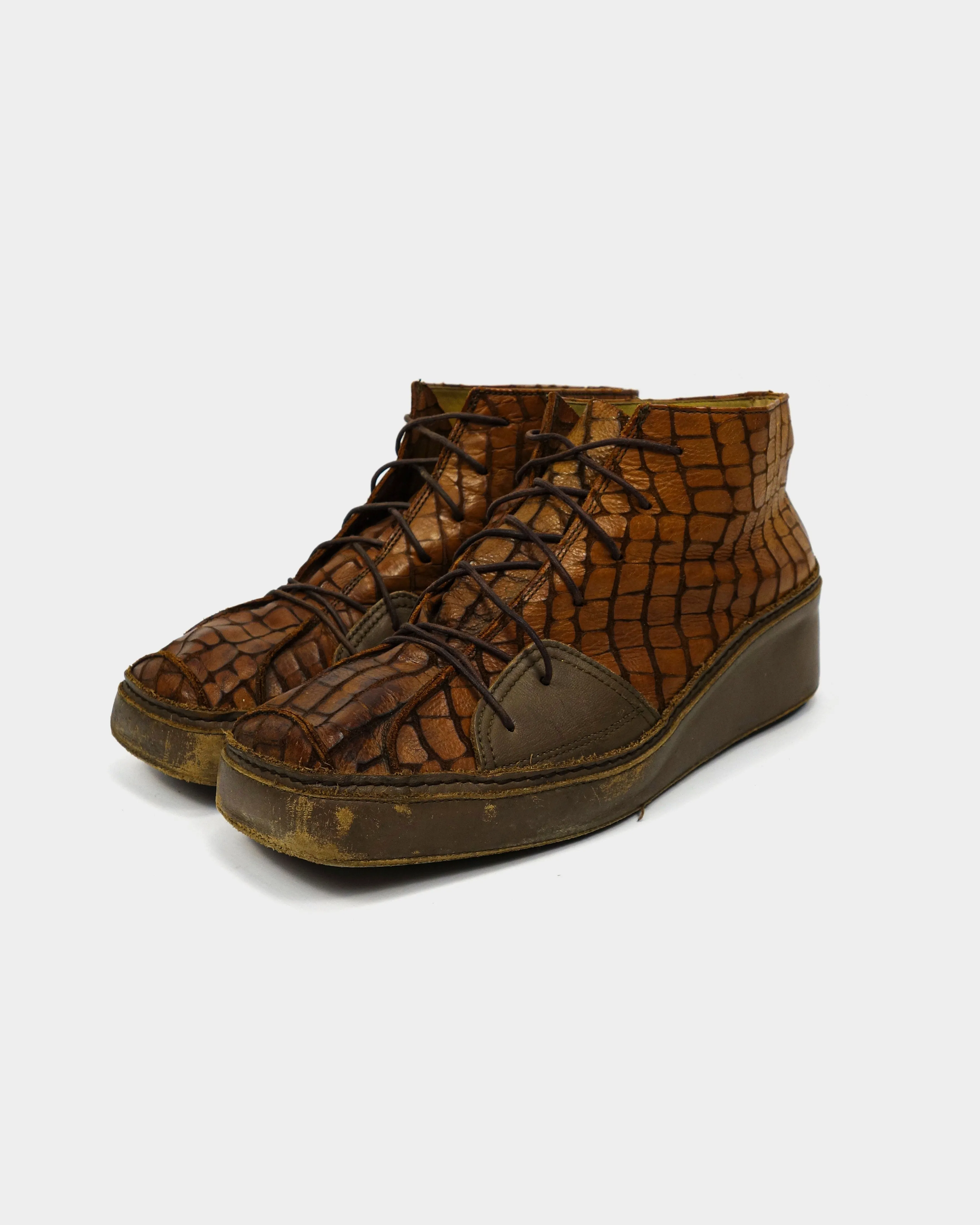 Mihara Yasuhiro Textured Leather Shoes 1990's