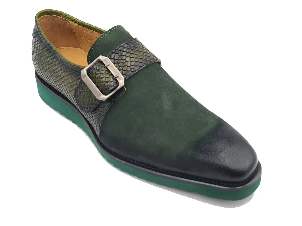 Multi Media Buckle Monkstrap Slip-on