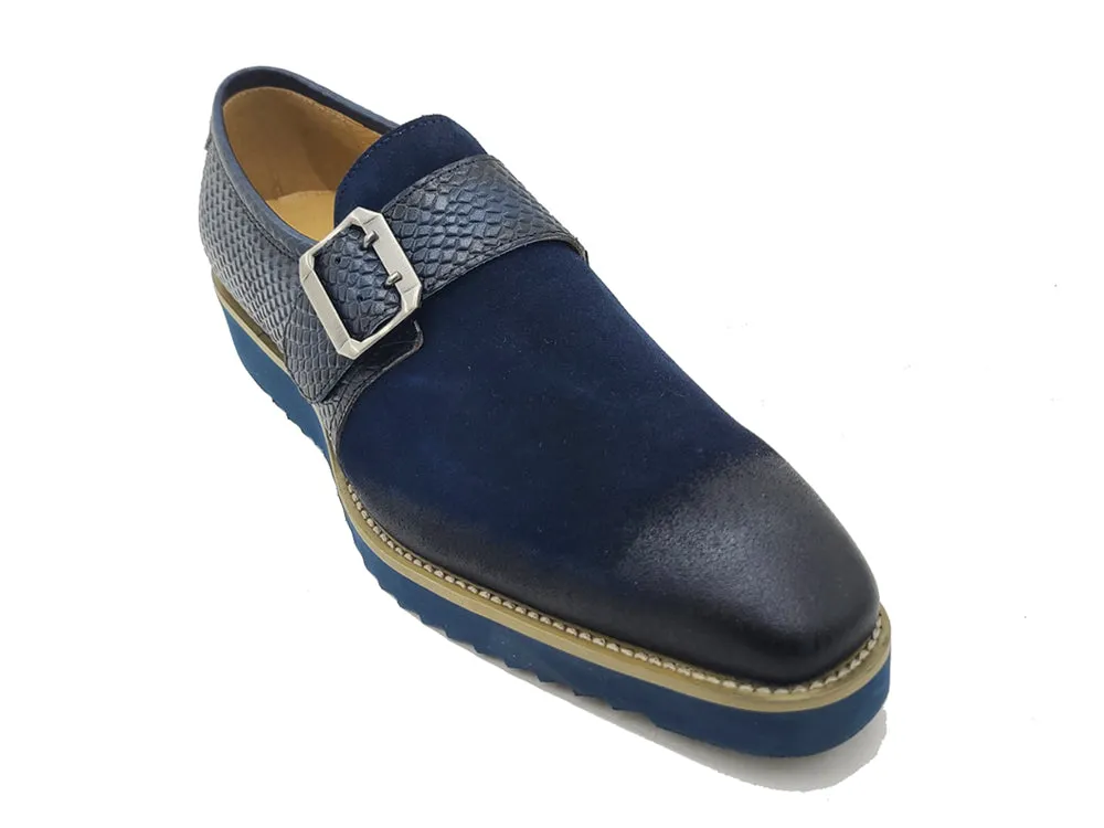 Multi Media Buckle Monkstrap Slip-on