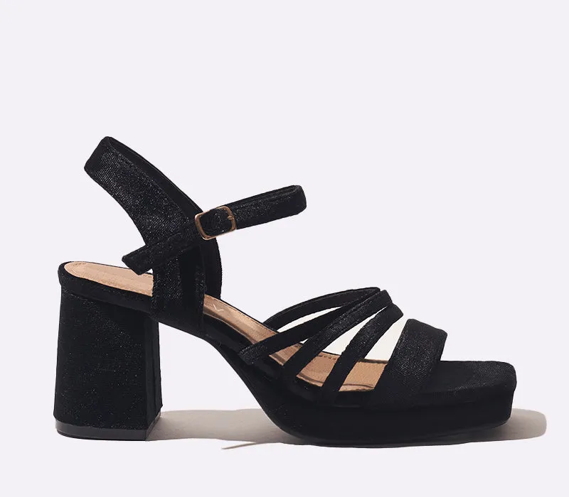 Multi-Strap Block Heel