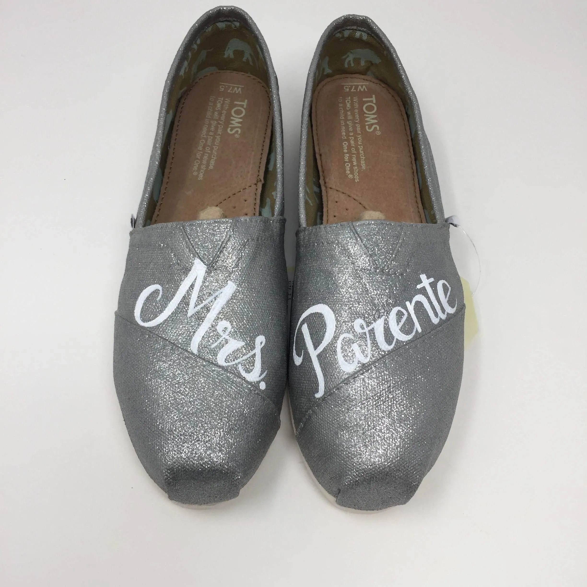 Silver Glitter Wedding Shoes