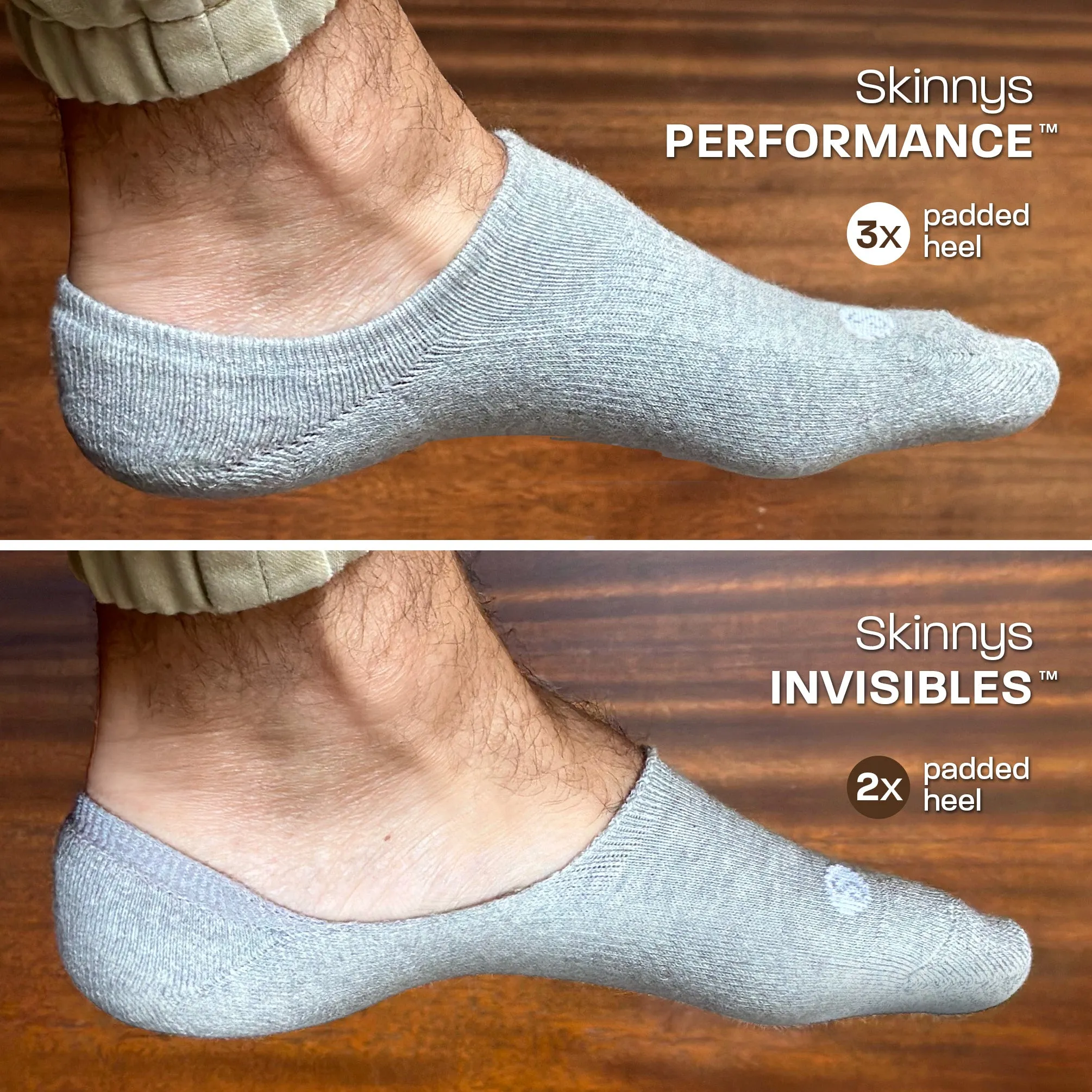 Skinnys Performance || Ultra-Thick No-Show Socks