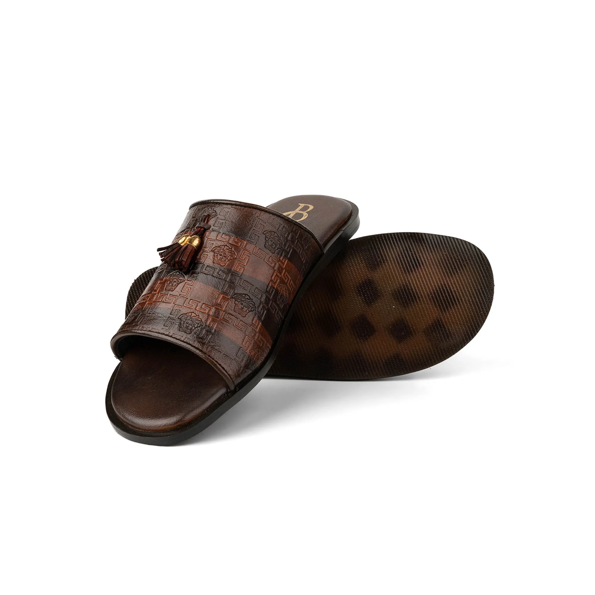 Twin Tussle Premium Leather Slippers