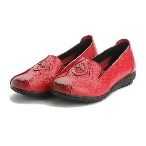 Women Shoes Slip On Leather Loafers