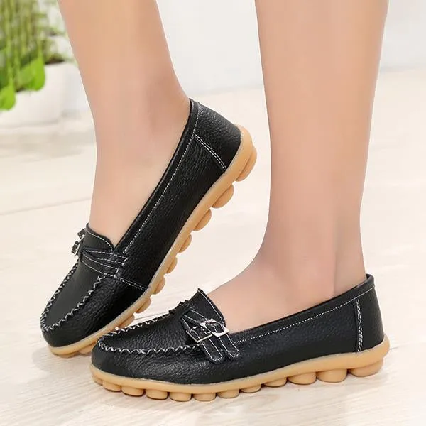 Women's Casual Belt Flat Dodge Shoes Nurse Shoes 73234447S