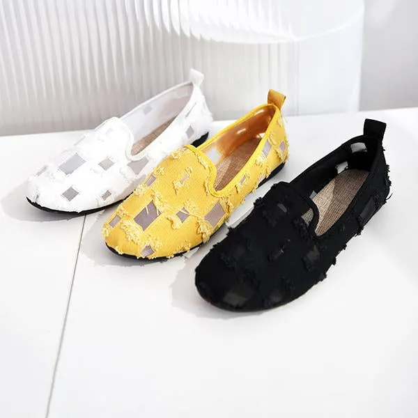 Women's Casual Mesh Flat Hollow Cloth Shoes 16830248S