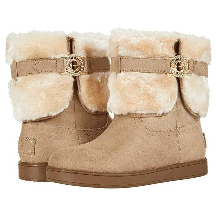 GBG Womens Alstyn Faux Fur Insulated Winter Boots