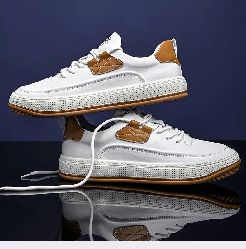 Xituodai  Fashion Sneakers for Men  New Breathable Skateboarding Shoes Casual Leather Mens Summer Sports Shoes White Sneakers for Men