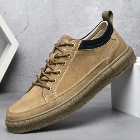 Xituodai   Italy Brand Genuine Leather Sneakers Men Classic Casual Luxury Shoes Man Beige Retro Dirty Shoes High Quality New Men Lace-up