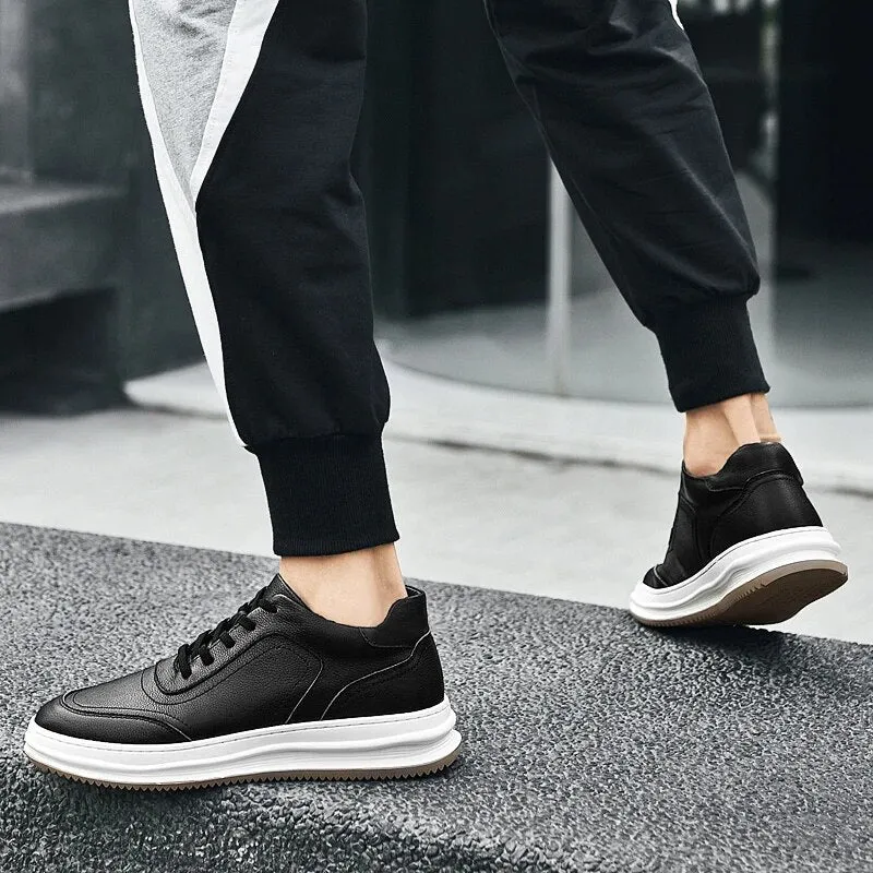 Xituodai  New Cow Leather Men Casual Shoes Fashion Sneakers Men Shoes Genuine Leather White Shoes